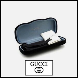 Gucci Sunglasses Case in Black Velvet + Dust Cover & Cleaning Cloth. NEW.